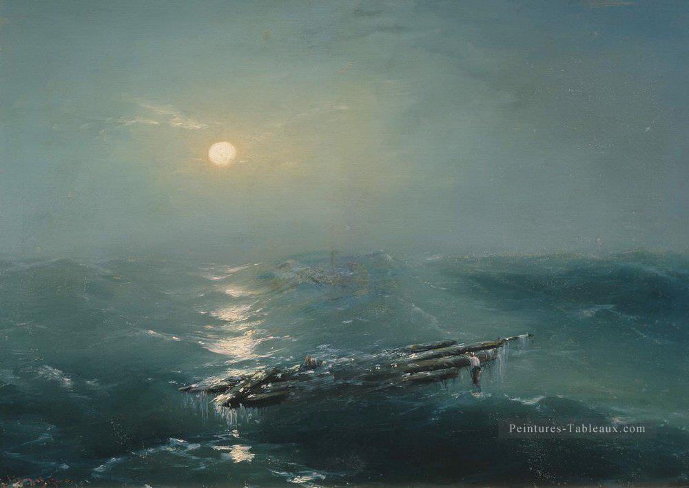 mer la nuit Romantique Ivan Aivazovsky russe Peintures à l'huile